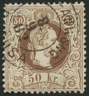 ÖSTERREICH 41II O, 1874, 50 Kr. Braun, Feiner Druck, Pracht, Gepr. Drahn, Mi. 220.- - Altri & Non Classificati