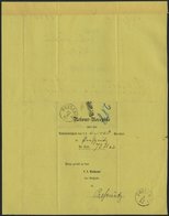 ÖSTERREICH 1883, Unfrankierte Gerichts-Retour-Recepisse Aus PRESSNITZ, Pracht - Other & Unclassified