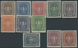 ÖSTERREICH 1918-1938 398-408A **, 1922, Frauenkopf, Gezähnt L 121/2, Postfrischer Prachtsatz (11 Werte), Mi. 100.- - Other & Unclassified