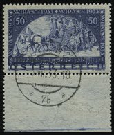 ÖSTERREICH 556A O, 1933, 50 G. WIPA, Faserpapier, Unterrandstück, Tagesstempel WIEN, Pracht, Mi. 800.- - Sonstige & Ohne Zuordnung