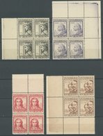 ÖSTERREICH 591-96 VB **, 1934, Baumeister In Randviererblocks (meist Aus Der Bogenecke), Prachtsatz, Mi. 600.- - Otros & Sin Clasificación