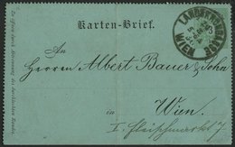 GANZSACHEN K 1a BRIEF, 1886, 3 Kr. Grün, Orts-Kartenbrief (deutsch), Grün, Mit K1 LANDSKRONGASSE WIEN, Feinst - Other & Unclassified