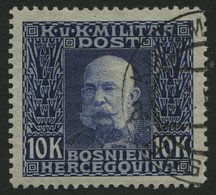 BOSNIEN UND HERZEGOWINA 84 O, 1914, 10 Kr. Violett Auf Grau, Pracht, Mi. 170.- - Bosnia And Herzegovina