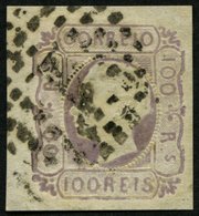 PORTUGAL 16 O, 1862, 100 R. Lila, Pracht, Fotoattest Nucleo Filatelico, Mi. 130.- - Altri & Non Classificati