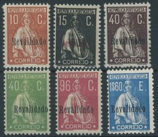 PORTUGAL 509-14 **, 1929, Revalidato, Herstellungsbedingte Gummierung, Postfrischer Prachtsatz, Signiert Zumstein, Mi. 7 - Autres & Non Classés