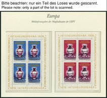 SAMMLUNGEN, LOTS Bl. **, 1976-83, Blocks Intereuropa, Komplette Partie, Pracht, Mi. 100.- - Lotes & Colecciones