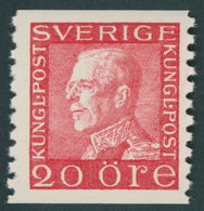 SCHWEDEN 182IIWA **, 1934, 20 Ö. Karmin, Weißes Papier, Postfrisch, Pracht, Mi. 85.- - Sonstige & Ohne Zuordnung