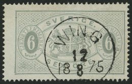 DIENSTMARKEN D 4Ac O, 1874, 6 Ö. Grau, Gezähnt 14, Zentrischer K1 WING, Punkthelle Stelle Sonst Pracht, Mi. 190.- - Servizio