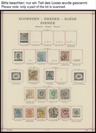 SAMMLUNGEN, LOTS O, Restsammlung Schweden Von 1858-1959 Mit Noch Mittleren Ausgaben, Fast Nur Prachterhaltung - Verzamelingen