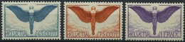 SCHWEIZ BUNDESPOST 189-91x *, 1924, Flugpostmarken, Gewöhnliches Papier, Falzrest, Prachtsatz - 1843-1852 Timbres Cantonaux Et  Fédéraux