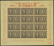 SCHWEIZ BUNDESPOST Bl. 9 **, 1943, Block Nationalspende, Pracht, Mi. 110.- - 1843-1852 Federal & Cantonal Stamps