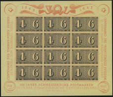 SCHWEIZ BUNDESPOST Bl. 9 **, 1943, Block Nationalspende, Pracht, Mi. 110.- - 1843-1852 Kantonalmarken Und Bundesmarken