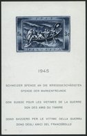 SCHWEIZ BUNDESPOST Bl. 11 **, 1945, Block Kriegsgeschädigte, Pracht, Mi. 220.- - 1843-1852 Kantonalmarken Und Bundesmarken