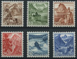 SCHWEIZ BUNDESPOST 500-05 **, 1948, Landschaften, Prachtsatz, Mi. 55.- - 1843-1852 Timbres Cantonaux Et  Fédéraux