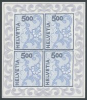 SCHWEIZ BUNDESPOST 1726KB **, 2000, 5 Fr. Galler Stickerei Im Kleinbogen, Postfrisch, Pracht, Mi. 220.- - 1843-1852 Poste Federali E Cantonali