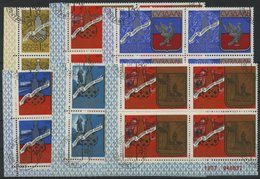 SOWJETUNION 4686-91 VB O, 1977, Städte Des Goldenen Ringes I, Je In Eckrandviererblocks, Prachtsatz, Mi. (72.-) - Used Stamps