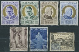VATIKAN 174-79,188 **, 1951/2, Seligsprechung Und Briefmarkenausgabe, Postfrisch, 7 Prachtwerte, Mi. 64.- - Otros & Sin Clasificación