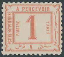 ÄGYPTEN - PORTOMARKEN P 3 *, 1884, 1 P. Ziegelrot, Falzreste, Pracht, Mi. 200.- - Sonstige & Ohne Zuordnung