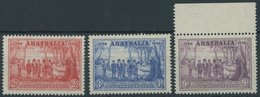 AUSTRALIEN 153-55 **, 1937, Gründung Neu Südwales, Postfrischer Prachtsatz - Otros & Sin Clasificación