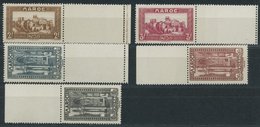 MAROKKO 112-16 **, 1933, 2 - 20 Fr. Landschaften Und Bauten, Randstücke, Postfrisch, Pracht - Morocco (1956-...)