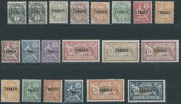 TANGER 1-18 *, 1918-23, Allegorische Darstellungen, Falzrest, 2 Prachtsätze, Mi. 240.- - Unused Stamps