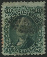 USA 20W O, Scott 96, 1861, 10 C. Washington, Waffeleinpressung Type VI, üblich Gezähnt Pracht, $ 250 - Sonstige & Ohne Zuordnung