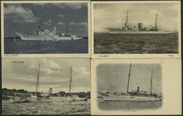 ALTE POSTKARTEN - SCHIFFE KAISERL. MARINE BIS 1918 S.M.S. GRILLE ,4 Karten, Eine Davon Gebraucht - Warships