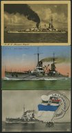 ALTE POSTKARTEN - SCHIFFE KAISERL. MARINE BIS 1918 S.M.S. Printregent Luitpold, 3 Karten, Dabei Eine Feldpostkarte - Warships