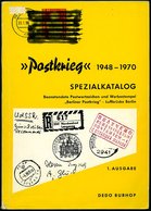 PHIL. LITERATUR Spezial-Katalog über Postkriegs-Belege 1948-1970, 1. Ausgabe 1970, Dedo Burhop, 103 Seiten - Filatelie En Postgeschiedenis