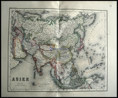 Generalkarte, Grenzkolorierter Stahlstich Aus Meyers Hand-Atlas, 1875 - Otros & Sin Clasificación
