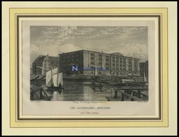 BERLIN: Der Kaufmanns Speicher, Stahlstich Von Stock/Finden Um 1833 - Lithographies