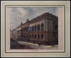 BERLIN: Die Neue Kriegsakademie, Kolorierter Holzstich Um 1880 - Litografía
