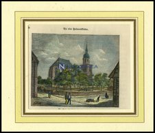DORTMUND: Die Reinoldskirche, Kolorierter Holzstich Um 1880 - Lithographien
