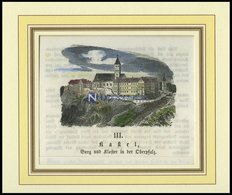 KASTEL/OBERPFALZ: Das Kloster, Kolorierter Holzstich A.d. Sulzb. Kalender Um 1870 - Lithographien