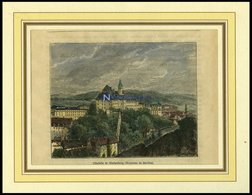 MARIENBERG, Gesamtansicht, Kolorierter Holzstich Um 1880 - Litografia
