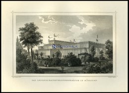 MÜNCHEN: Das Industrieausstellungsgebäude, Stahlstich Von Schwarz/Kolb Um 1850 - Lithographien