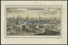 KOPENHAGEN, Gesamtansicht, Kupferstich Von Riegel Um 1690 - Lithographien