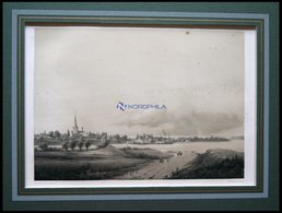 NYBORG (Nyborg), Gesamtansicht, Lithographie Mit Tonplatte Von Alexander Nay Nach Wilhelm Petersen Bei Emil Baerentzen,  - Lithographies