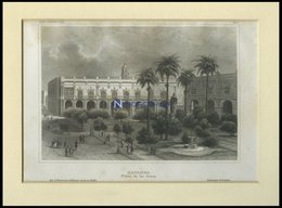 KUBA: Havanna, Plaza De Las Armas, Stahlstich Von B.I. Um 1840 - Lithographien