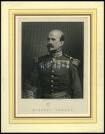 General Trochu, Stahlstich Von Holl Um 1880 - Litografía