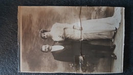 PHOTO ORIGINALE SOUVENIR MARIAGE ROBE DE MARIE PHOTO ABIMEE - Noces