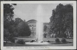 PIEMONTE - TORINO - GIARDINI CARLO FELICE E STAZIONE PORTA NUOVA - FORMATO PICCOLO - VIAGGIATA 1938 - Stazione Porta Nuova