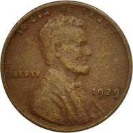 Monnaie, États-Unis, Lincoln Cent, Cent, 1929, U.S. Mint, Philadelphie, TTB - 1909-1958: Lincoln, Wheat Ears Reverse