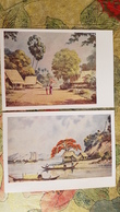 2 PCs Lot. Myanmar . Inle Lake - 1964 Postcard - Myanmar (Birma)