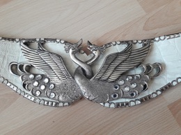 VINTAGE CEINTURE DE JOSE COTEL EN MÉTAL ARGENTE ET STRASS - Gürtel & -schnallen