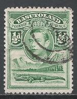 Basutoland 1938. Scott #18 (U) King George VI, Crocodile - 1933-1964 Crown Colony