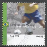 Brazil 2002. Scott #2840b (U) World Cup Soccer Championships, Years Of Brazilian Championships - Gebraucht