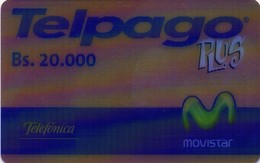 TARJETA TELEFONICA DE VENEZUELA, PREPAGO. TELPAGO PLUS, (3D - TRIDIMENSIONAL) MOV-PRE-0005-2. (126) - Venezuela
