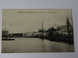 MAINE ET LOIRE-CHATEAUNEUF SUR SARTHE-L'EGLISE ET LE CERCLE DU LIEGE - Chateauneuf Sur Sarthe