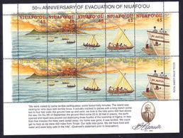 Tonga Niuafoou 1996 MNH MS Of 10 - Shows Volcano Eruption - Volcanos